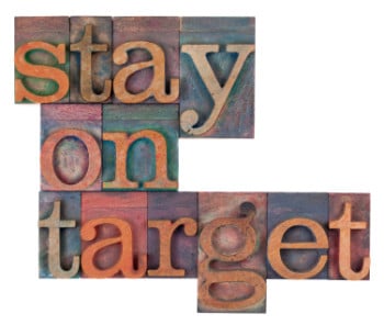 sales distraction plan - stay on target