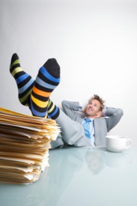 lazy business person