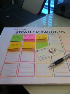 create a strategic partners contact matrix to grow sales