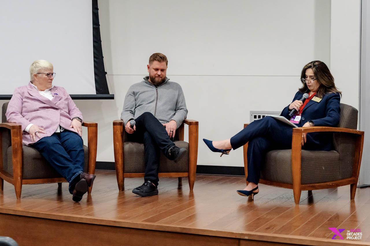 Panel conversation on stage