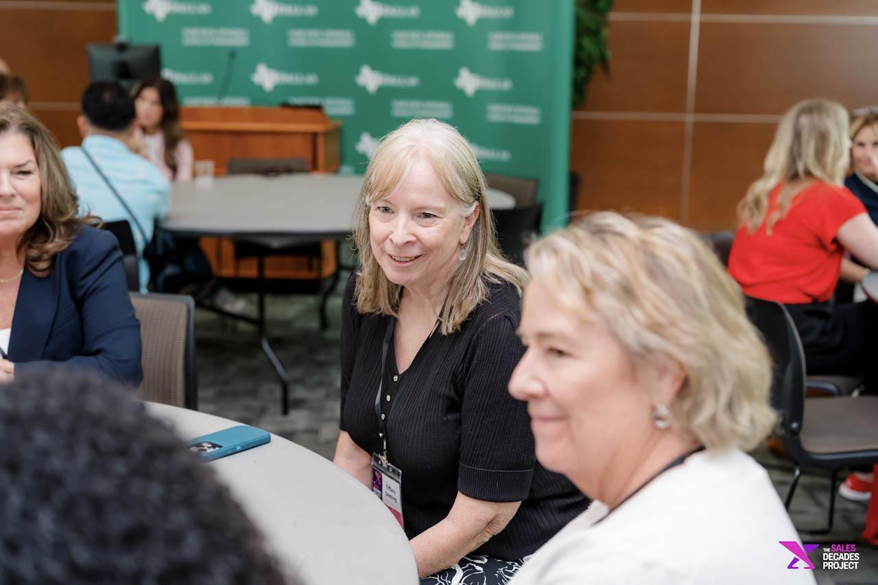 Attendees at a speed mentoring table